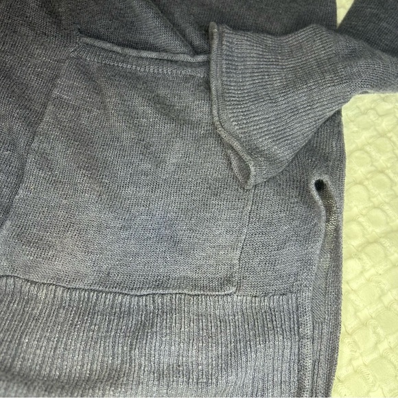 Rachel Zoe 100% Linen Navy Button Front Cardigan Sweater | Size Medium - Picture 5 of 7